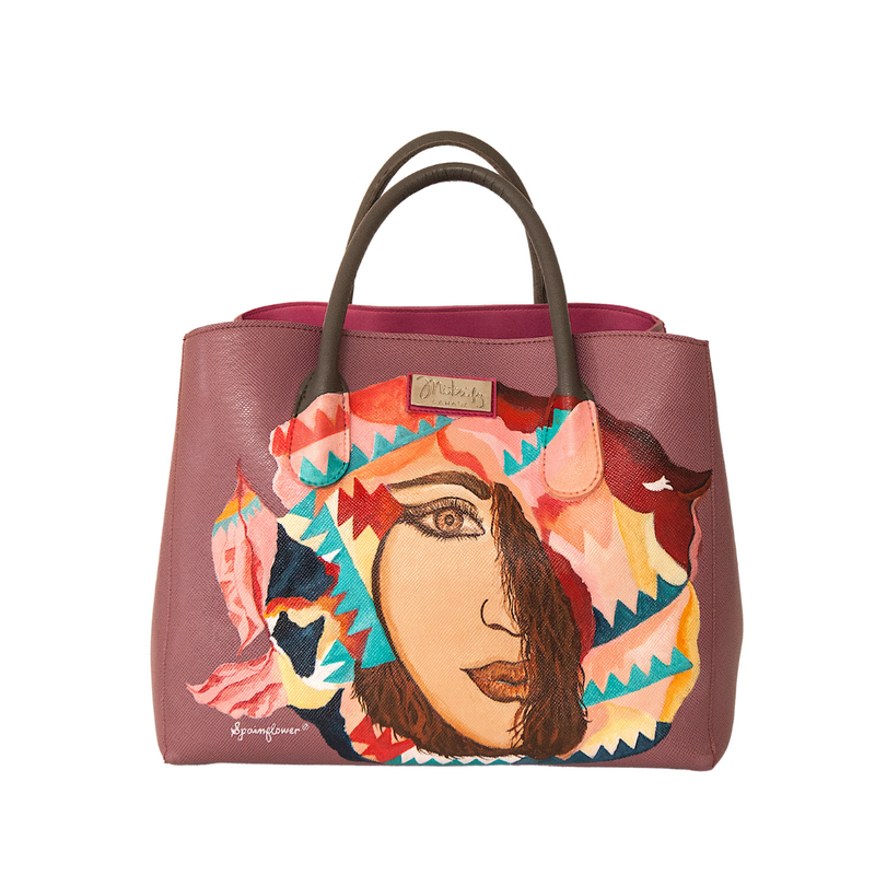 The Unveiling Face Hand Painted Bag | Mitzify Bags.
